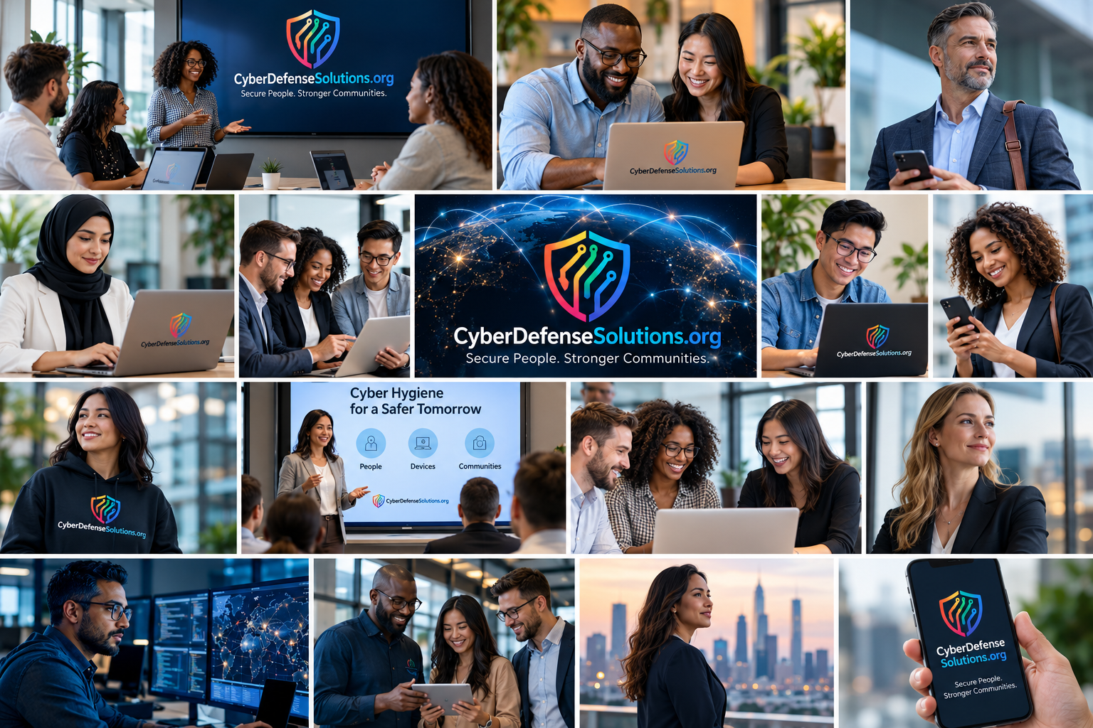 Collage of Howell Cyber Defense Solutions instructors and learners